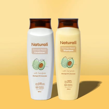 Naturali Damage Repair Shampoo + Damage Repair Conditioner-200ml + 180ml