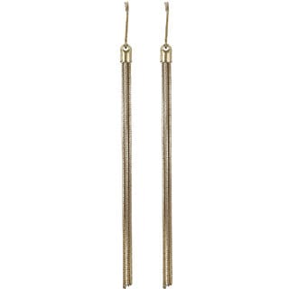 Chain Tasssel Dangler Earrings for Girls Brass Material Made in India Earrings for Women's Fashion Jewellery for Party