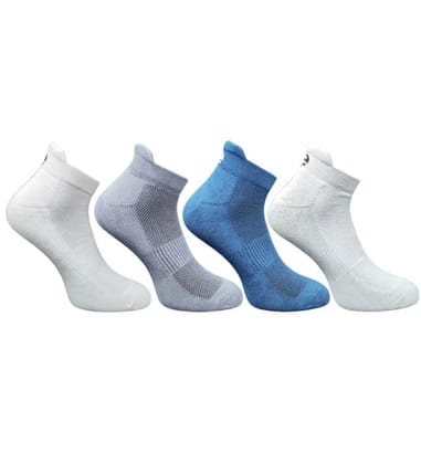 4_Pair Set Unisex Casual Cotton Printed Ankle Length Socks (Multicolor)-PID63476