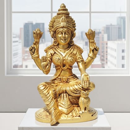 Brass Showpiece Laxmi Ji God Idol Statue (BSMAS1724 L)
