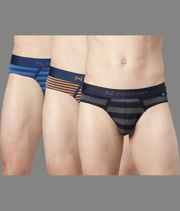 Force NXT Pack of 3 Cotton Briefs For Men's ( Multicolor )