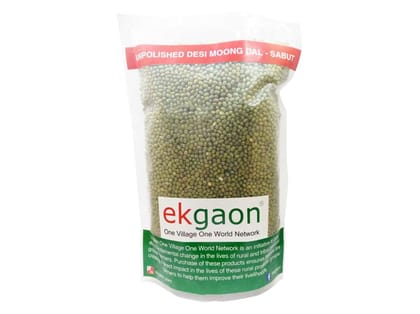 Ekgaon Unpolished Desi Moong Dal - Sabut (Whole grain with skin Green Gram) (500g) Ekgaon Unpolished Desi Moong Dal - Sabut (Whole grain with skin Green Gram) (500g)