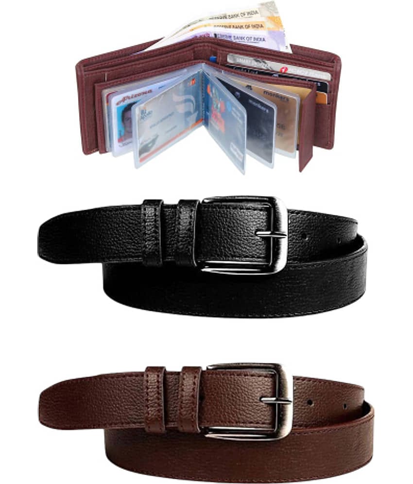 Kastner - Multicolor PU Men's Casual Belt ( Pack of 3 )