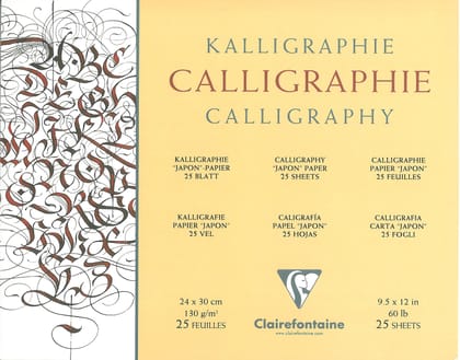 Clairefontaine Fine Art Calligraphy Japanese Paper 130g Glued Pad-24 x 30 cm