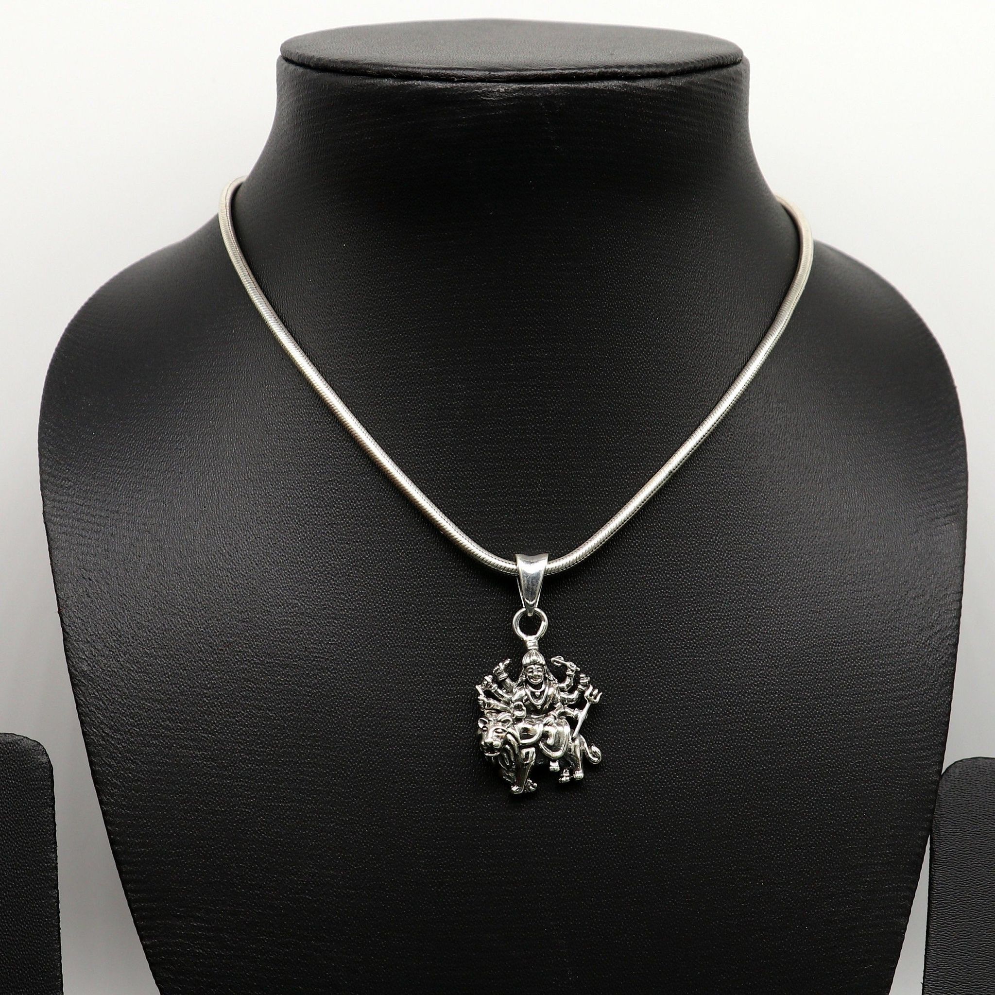 925 sterling silver blessing Goddess bhawani/ Durga maa pendant, amazing unisex pendant locket personalized jewelry tribal jewelry ssp549