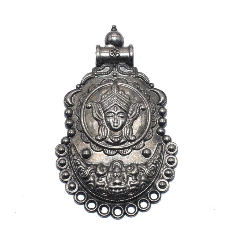 Antique Black Oxidized German Silver Pendant  ,(OXP-012) , Per Packet of 2 Pcs-Per Packet of 2 Pcs / 83 MM