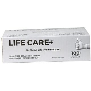 Life Care+ Latex Examination Gloves ( Small  Pack Of 100 )