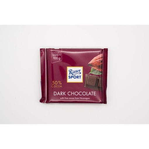Ritter Sport 50% Cocoa Dark Chocolate, 100 gm