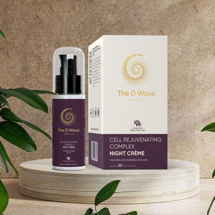 The D Wave Cell Rejuvenating Complex Night Creme | Night Cream for Glowing, Youthful Skin| Reduces Fine Lines, Wrinkles, Hyperpigmentation | Hydrating & Moisturizing | All Skin Types & Genders | 30ML