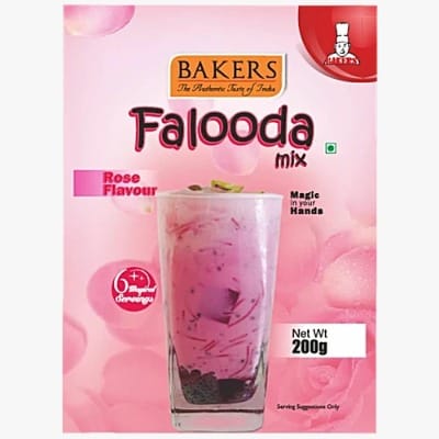 BAKERS Falooda Mix - Rose Flavour, 200 g Box