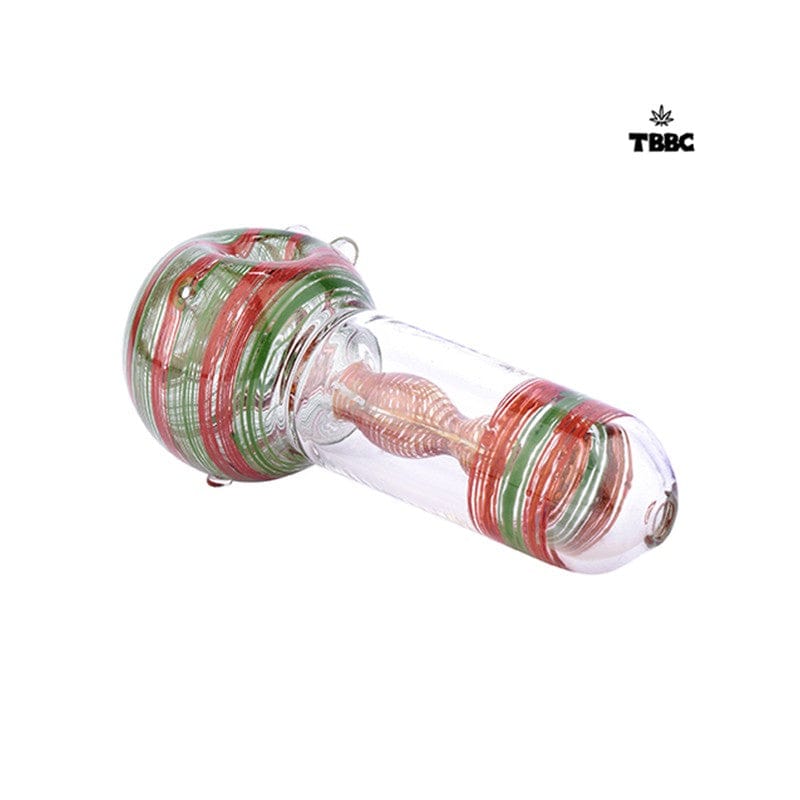 FAT Boy Crystal Glass Green Pipe - 8 inches