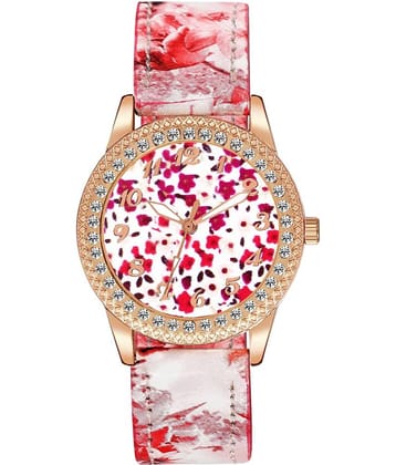 DECLASSE - Red Leather Analog Womens Watch