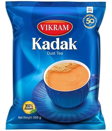 VIKRAM Assam Tea Powder Kadak Dust  500 gm Pack of 2