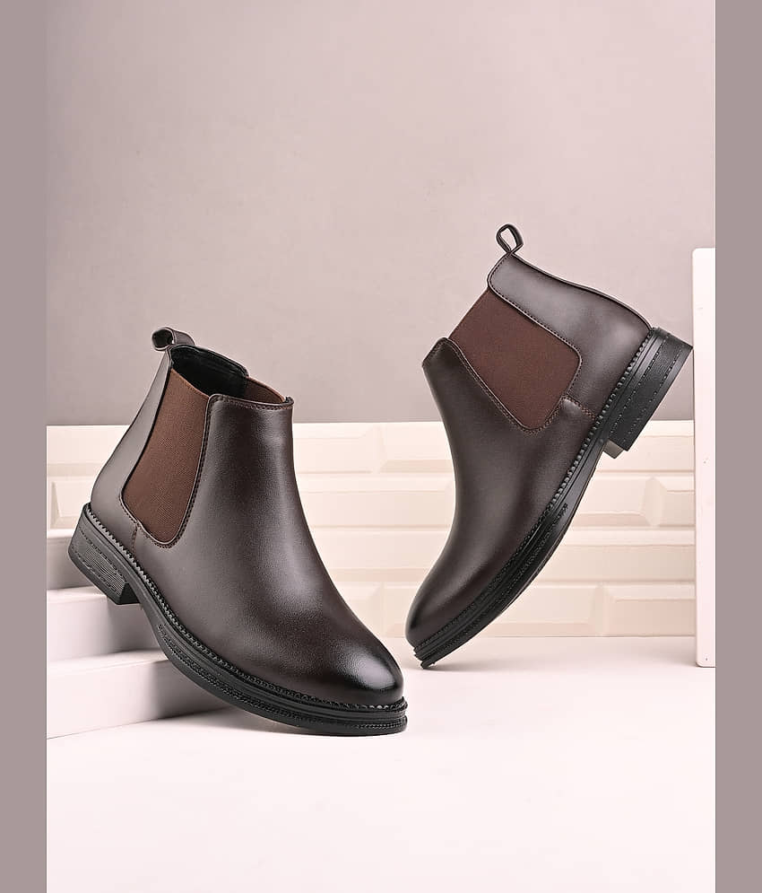NAAL Brown Men's Chelsea Boots