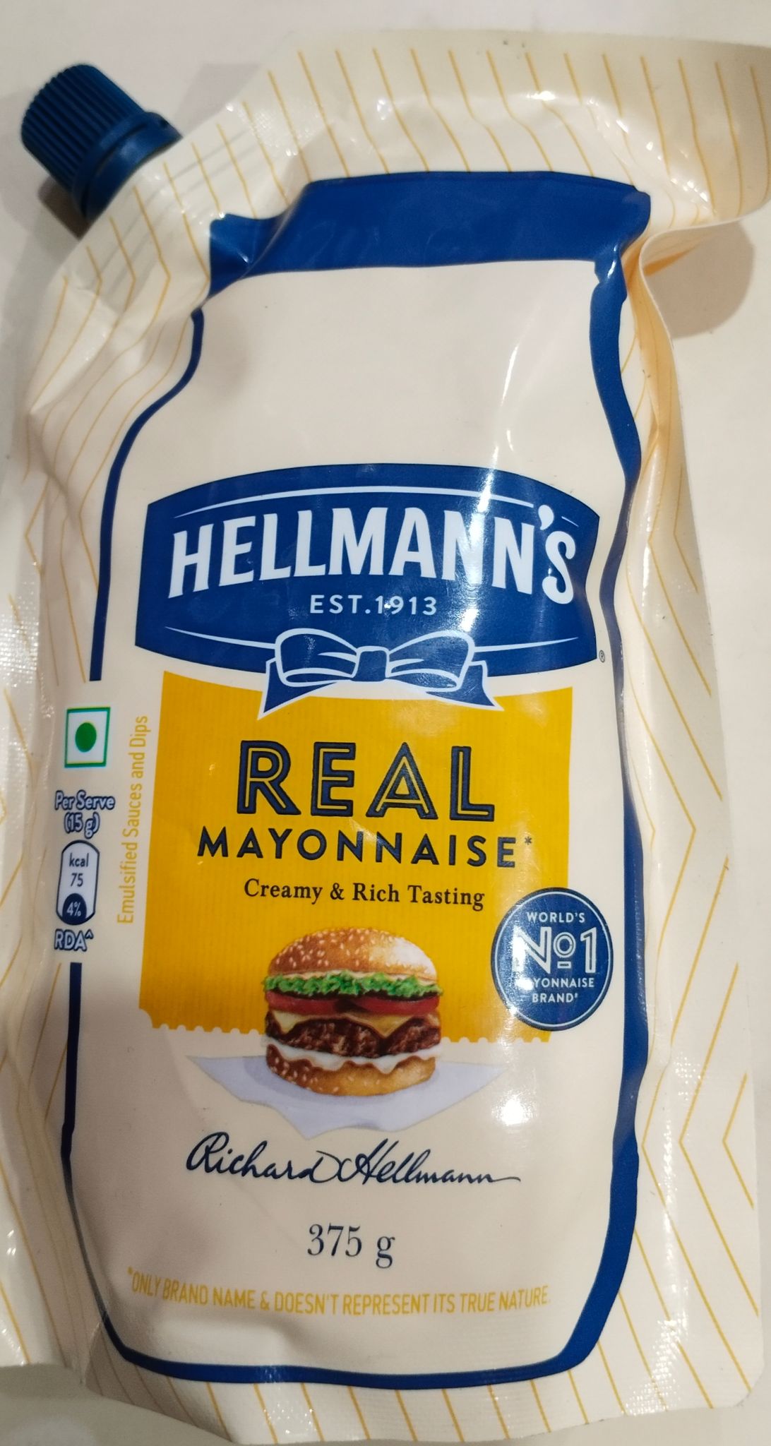 Hellmanns real mayonnaise creamy & rich tasting 375 g