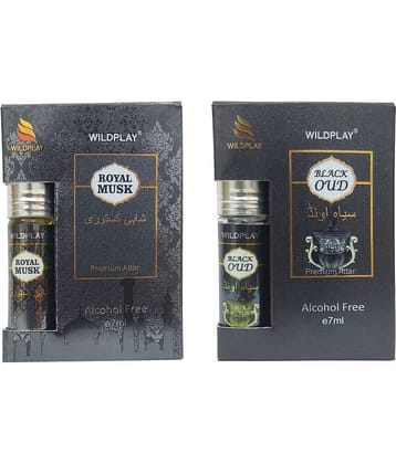 Royal Musk 7ml Attar 1pc. and Black Oud 7ml Attar 1pc.