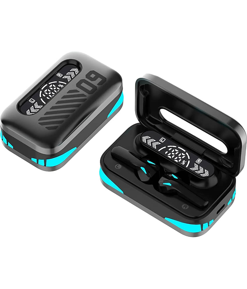 COREGENIX DM09 TWS True Wireless Earbuds with Digital Display & 120H Playtime with Type-C Fast Charging, BTv 5.4 with Instant Pair, Clear Calling ENC Mics, 45ms Low Latency Gaming Mode Ear Buds