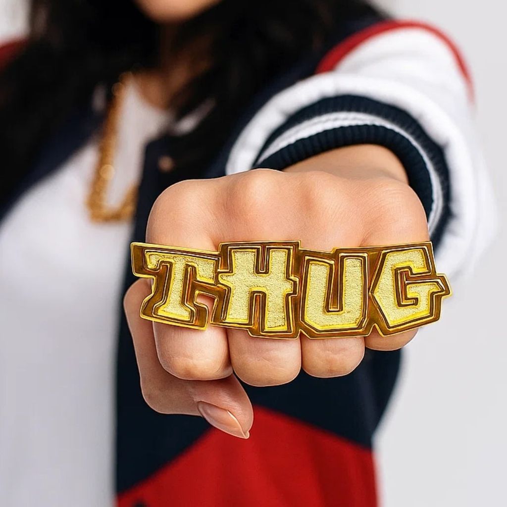 Thug Hip Hop Rapper Bling Rings - For Adults