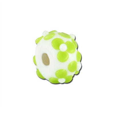 Beadwaala Handmade Fancy Lampwork Glass For Jewelry Making. (Roundel) SFL-301-Per Packet 25 Pcs / 10X18 MM