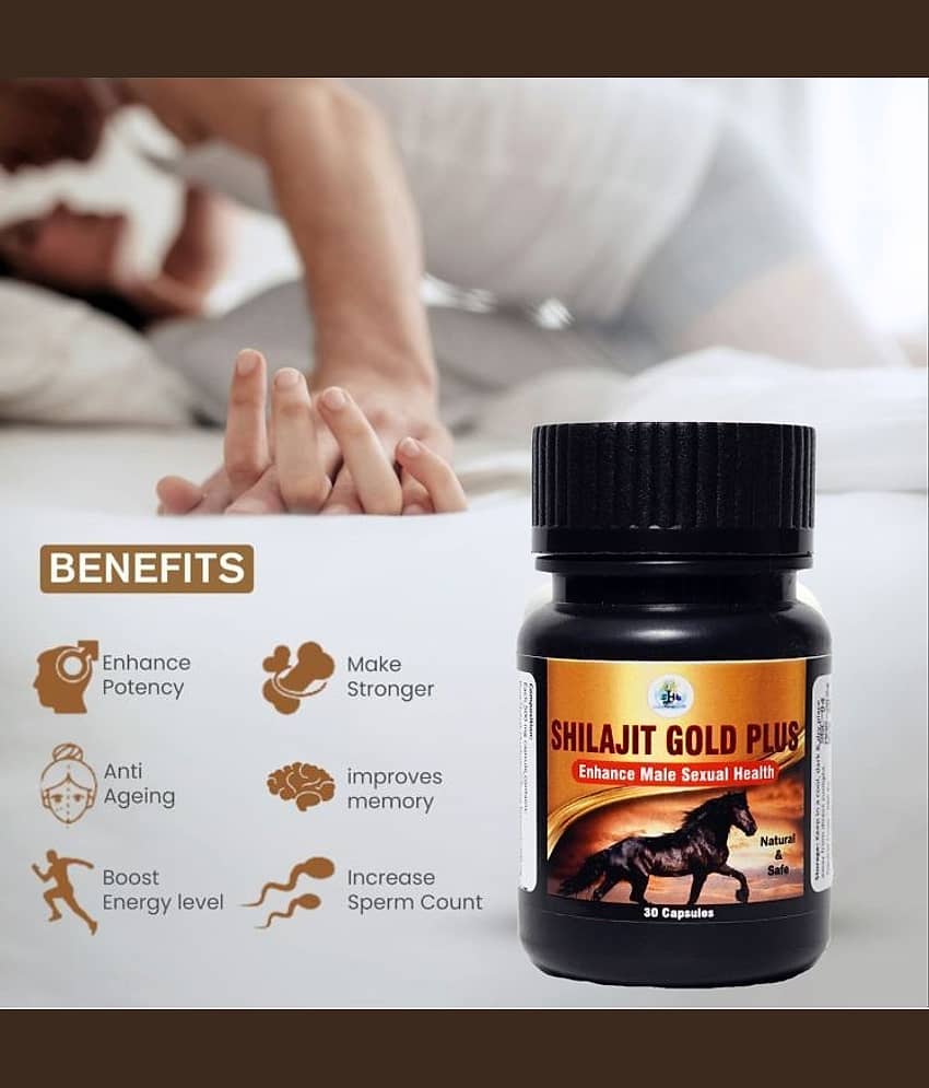 Shilajit Gold plus | Premium Vitality | Stamina with Ayurvedic Supplement 30 Capsules