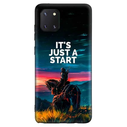 IT"S Just A Start Samsung NOTE 10 LITE Premium Embossed Mobile cover