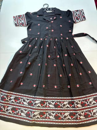 Handloom cotton jamdani frock