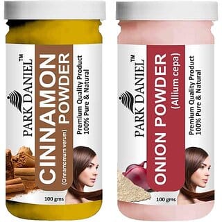 PARK DANIEL Pure & Natural Cinnamon Powder & Onion Powder Combo Pack of 2 Bottles of 100 gm (200 gm ) (200 ml)