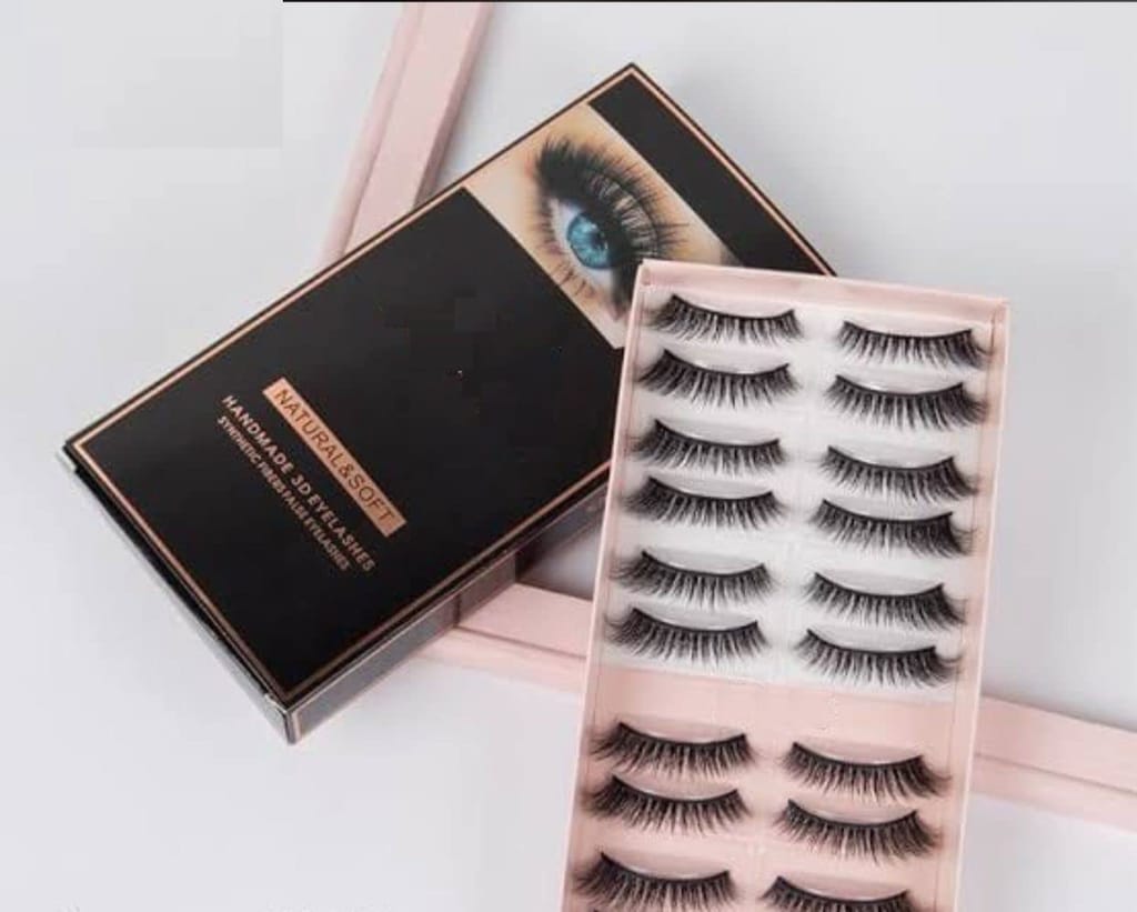 Elecsera Handmade 3D Eyelashes (Pack of 10) - Makeup - Eyes | Buy online on ZillyBuy