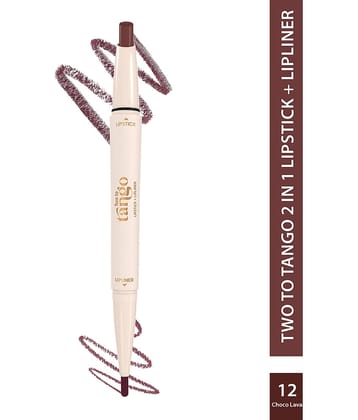 Glam21 Two To Tango Lipstick+Lipliner Duo | Smudgeproof Non-Transfer Matte Finish Coffee Cream, 0.65 G