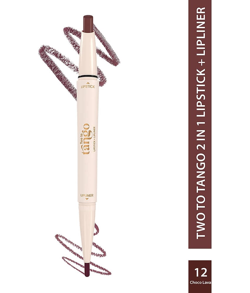 Glam21 Two To Tango Lipstick+Lipliner Duo | Smudgeproof Non-Transfer Matte Finish Coffee Cream, 0.65 G
