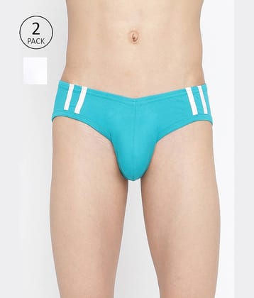 La Intimo Pack of 2 Cotton Briefs For Men's ( Multicolor )