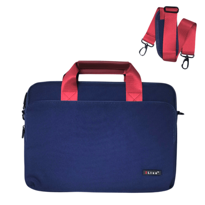 (Blue/Pink) Laptop Bag with Sling Compatible with MacBook 13 inch 14 inch All Models