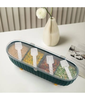 iview kitchenware Dal/Pickle/DryFruit Plastic Green Spice Container ( Set of 1 )