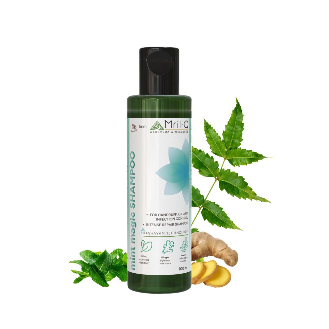 MrilQ Mint Magic | Conditioning Shampoo | Dandruff, Oil & Infection Control | Sulphate, Paraben & SLS Free