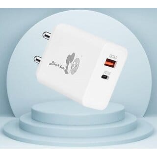 BLACKBEE BB001 QCPD 25w / 3.0 amp fast charger Type C + USB dual port with Type C USB data transfer cable