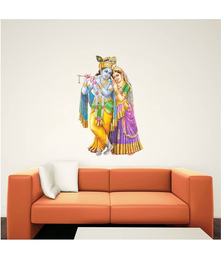 Decor Villa RADHA KRISHNA Religious & Inspirational Sticker ( 38 x 58 cms )
