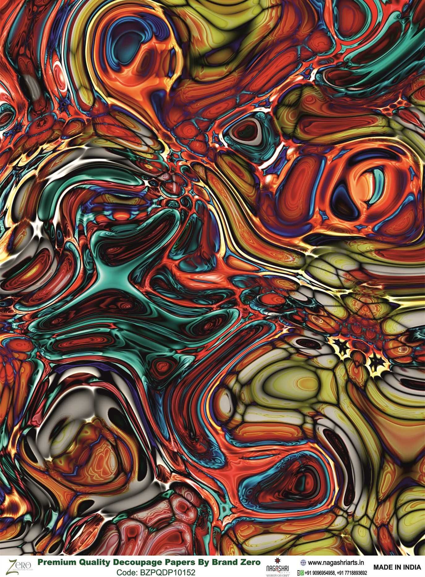 Brand Zero Premium Quality Decoupage Paper Pack of Two - Design Code: BZPQDP10152