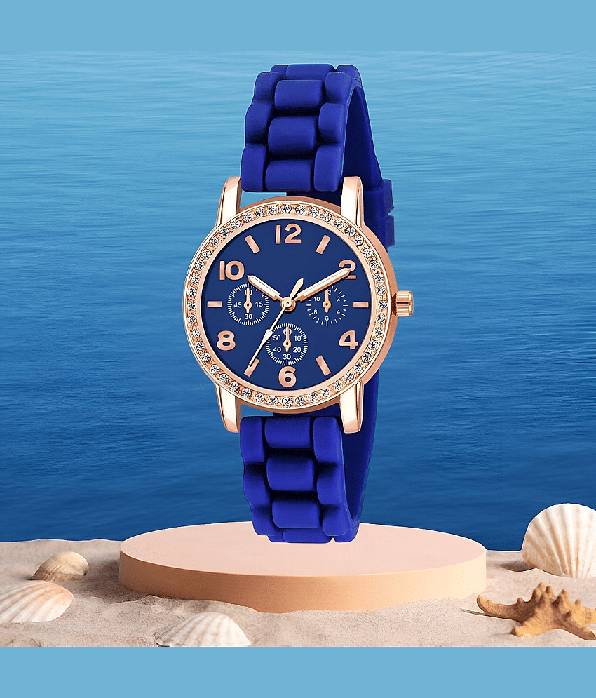 DECLASSE Blue Silicon Analog Womens Watch