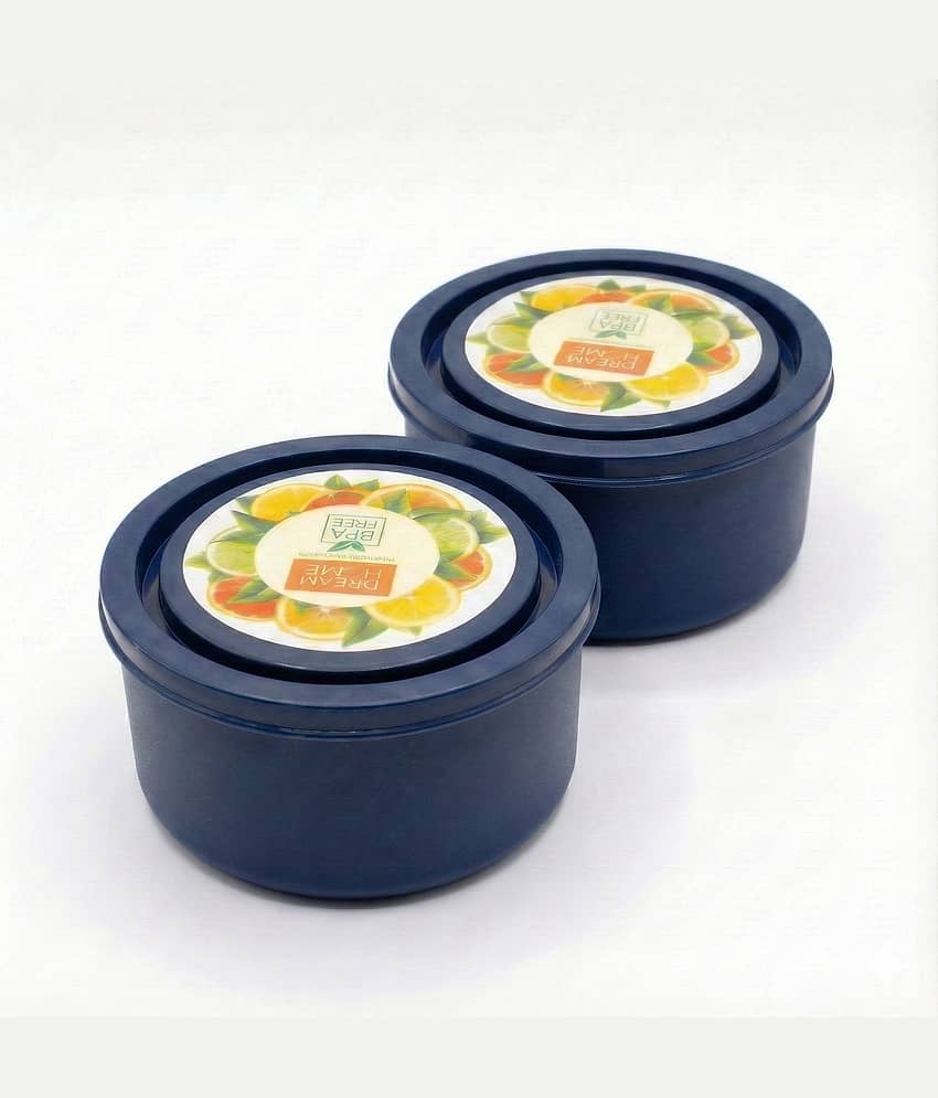 Dream Home Alexa Microwave Safe Steel Red Food Container ( Set of 4 )