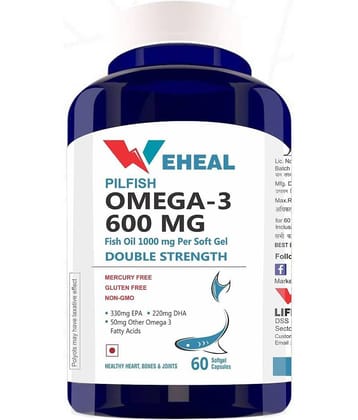 WEHEAL Omega Fatty Acid/Fish Oil Capsule 1000 mg ( Pack of 1 )
