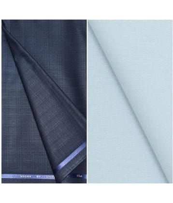 KUNDAN SULZ GWALIOR Multi Linen Unstitched Shirts & Trousers 1 Pant and Shirt Piece For Men