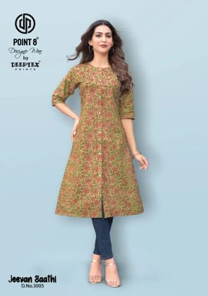 Jeevan Sathi Vol 3 Deeptex Prints Aline Kurti Pure Cotton Jeevan Sathi Vol 3 Deeptex Prints Aline Kurti Pure Cotton