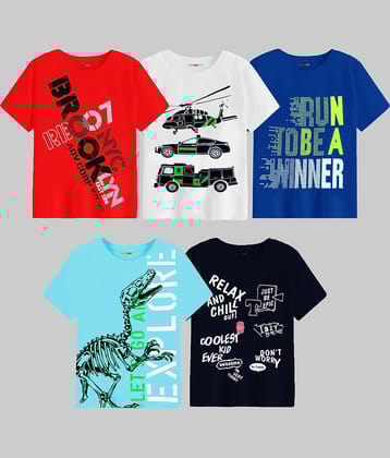 Kuchipoo Pack of 1 Boys Cotton Blend T-Shirt ( Multicolor3 )