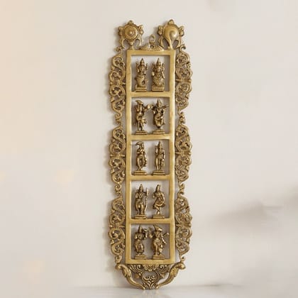 Brass Showpiece Wall Hanging Das Avatar, Height : 30 Inch (BSMAS1309 D)