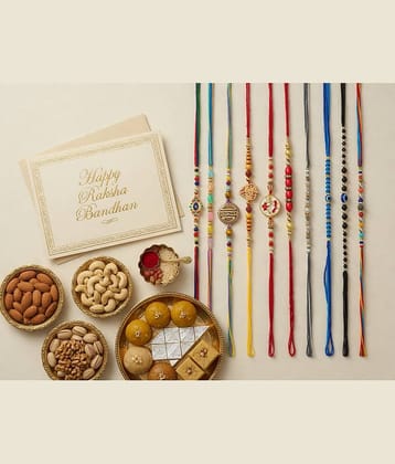 Fashion Frill Multicolor Rakhi for Brother (Pack Of 10)