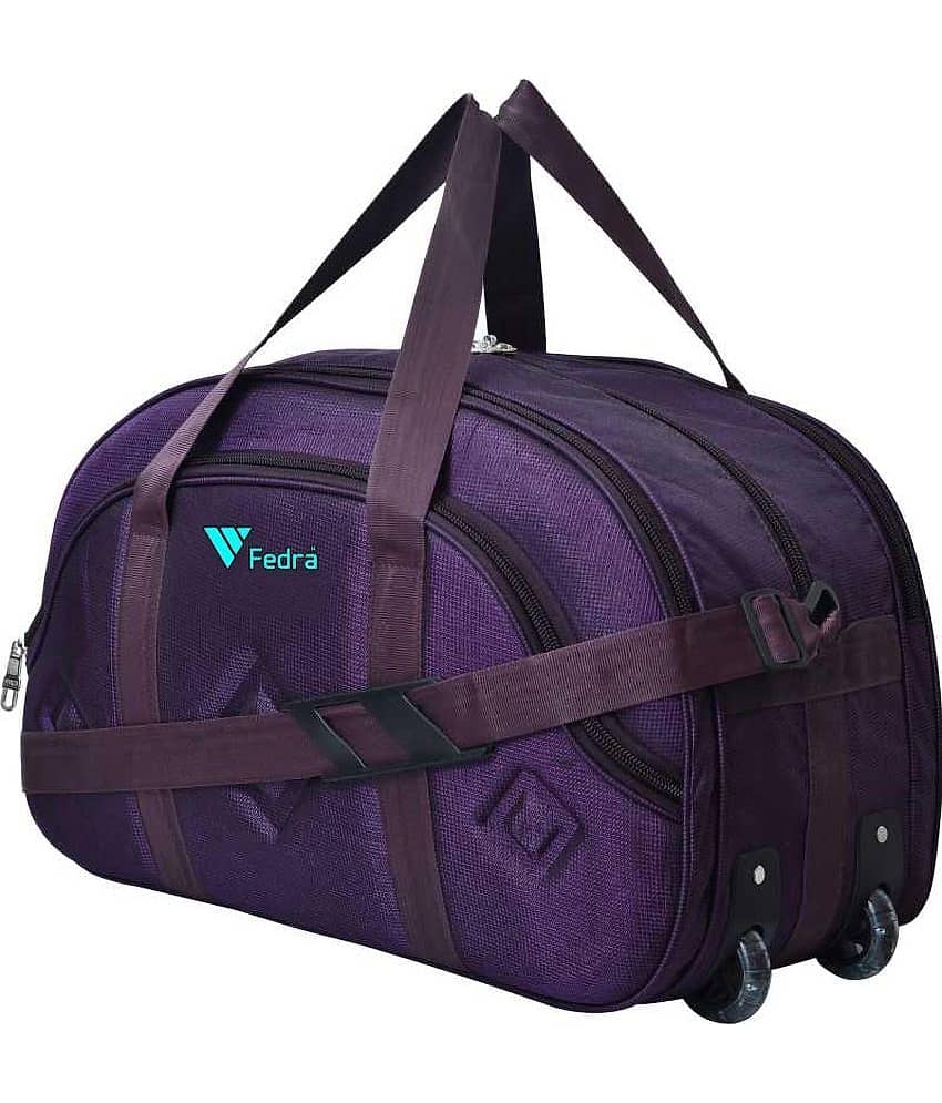 FEDRA - 40 Ltrs Purple Polyester Duffle Bag