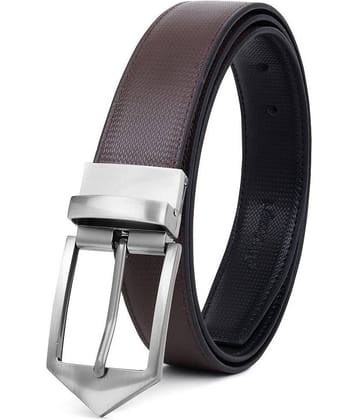 SUNSHOPPING - Brown Faux Leather Men's Reversible Belt ( Pack of 1 )