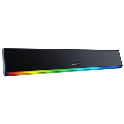 E GATE C222 | 24W Soundbar Bluetooth Speaker, Dual Drivers + Dual Passive Radiators for 2X Bass, Ambient RGB Light, Upto 24 Hrs Play Back from 3600 mAh Battery, TWS, AUX, USB, mSD and FM C 222