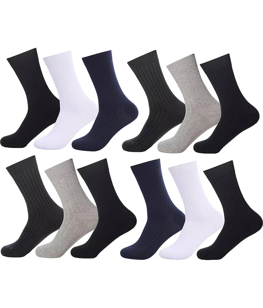 PLIMA Pack of 6 Men's Cotton Blend Full Length Socks ( Multicolor )
