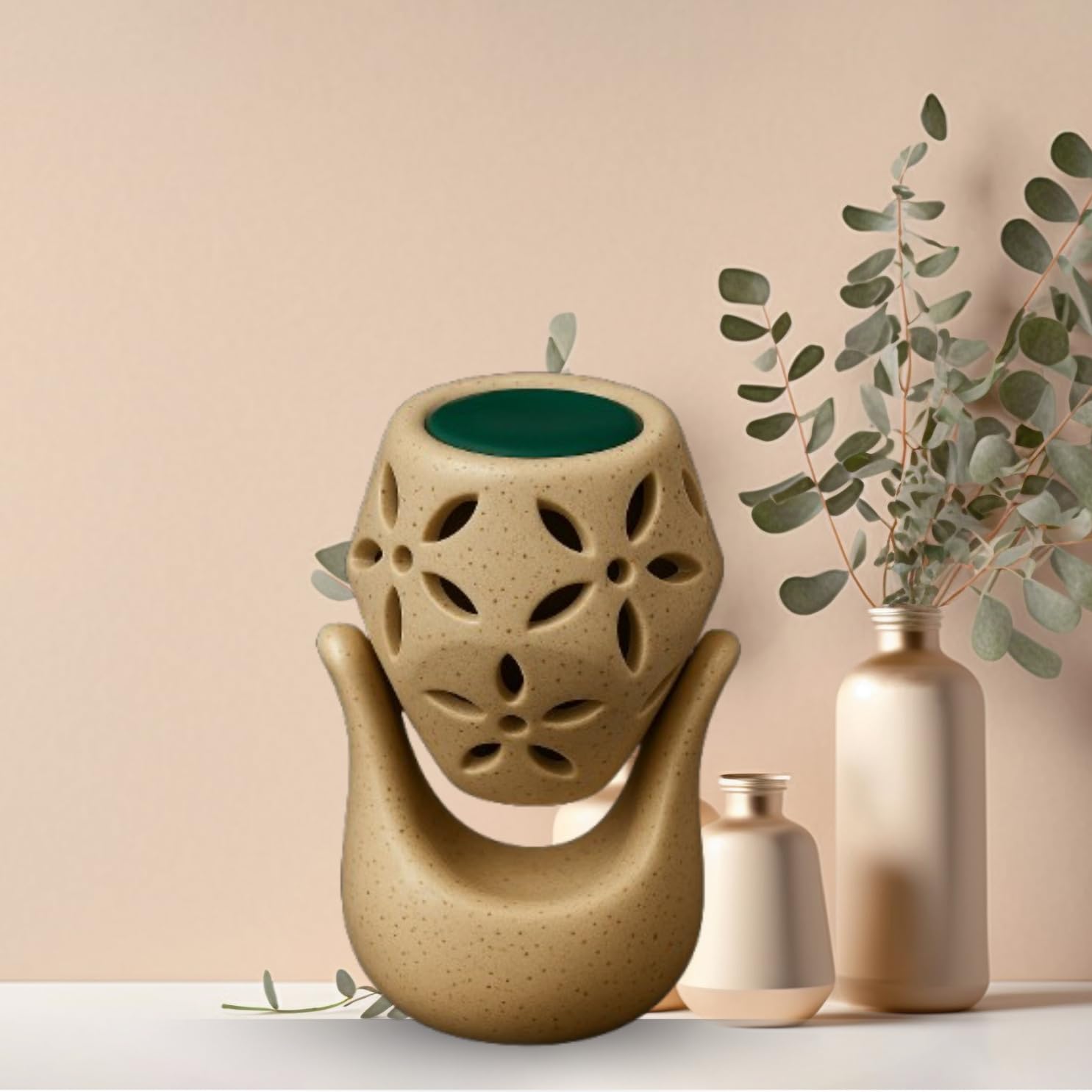 Rareity Eucalyptus Aroma Melt | Carved Hand Diffuser | Refreshing & Rejuvenating Aroma Blend | Ideal for Relaxation & Home Fragrance